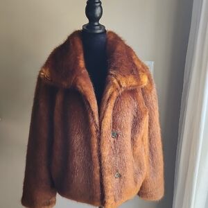 J. Crew Rich Brown Faux Fur Coat